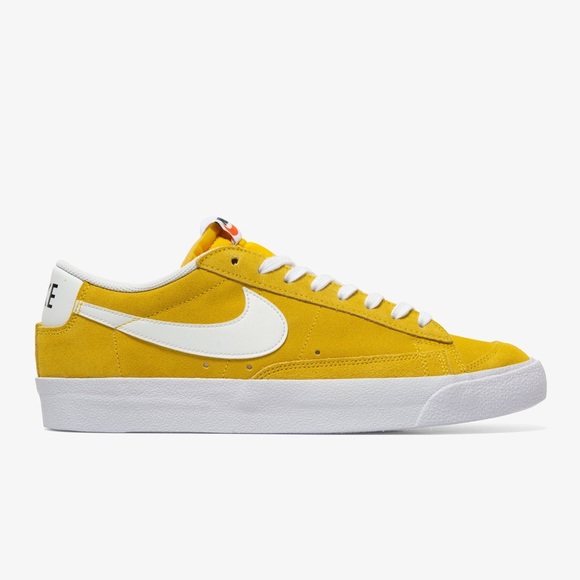 Nike Blazer Low '77 Vintage Suede Speed Yellow White DA7254-700 sz 12 Men's - Picture 1 of 12